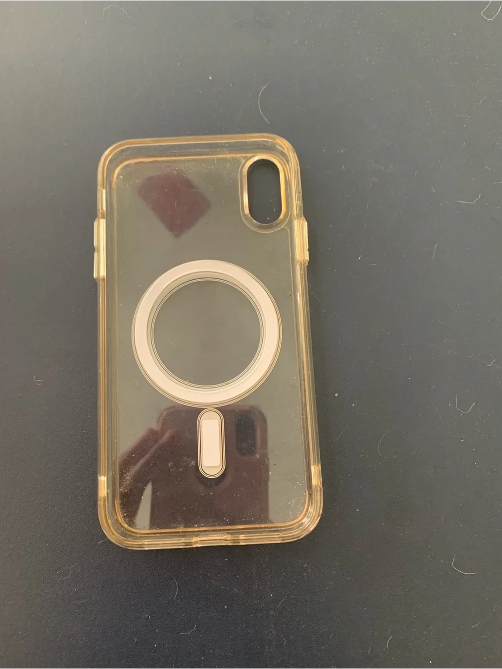Clear MagSafe- iPhone XR Compatible Case with White Ring
